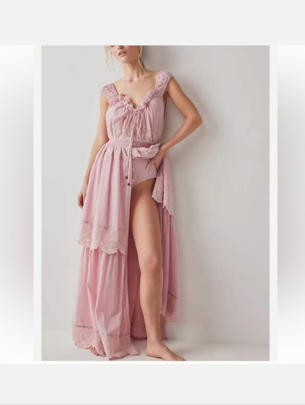 Free People Mila Bodysuit Maxi Dress